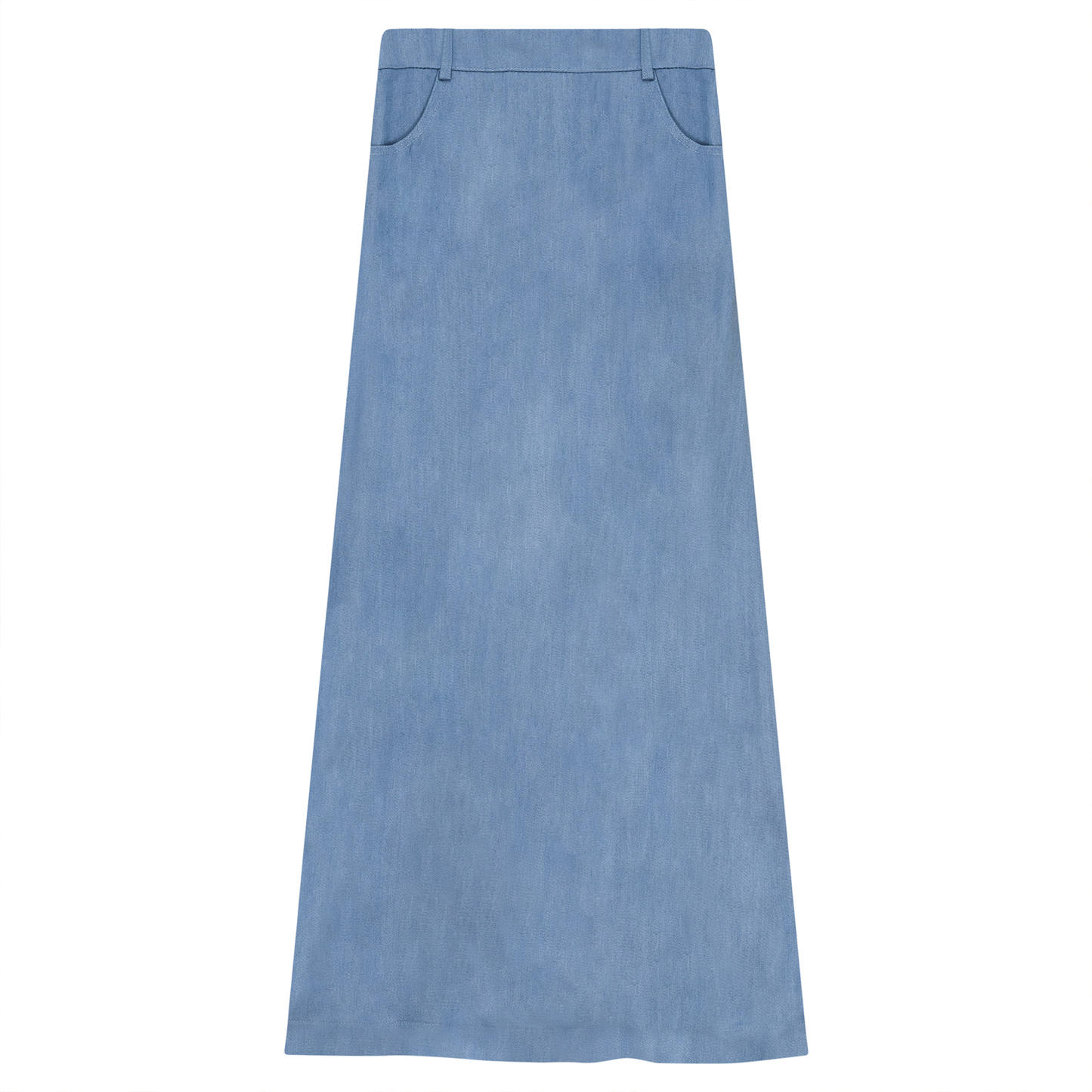 A-Line Detailed Maxi Skirt Light Denim
