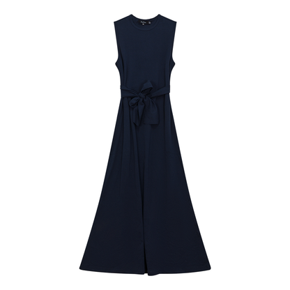 A Line Crew Neck Maxi Jumper Dress Dark Denim