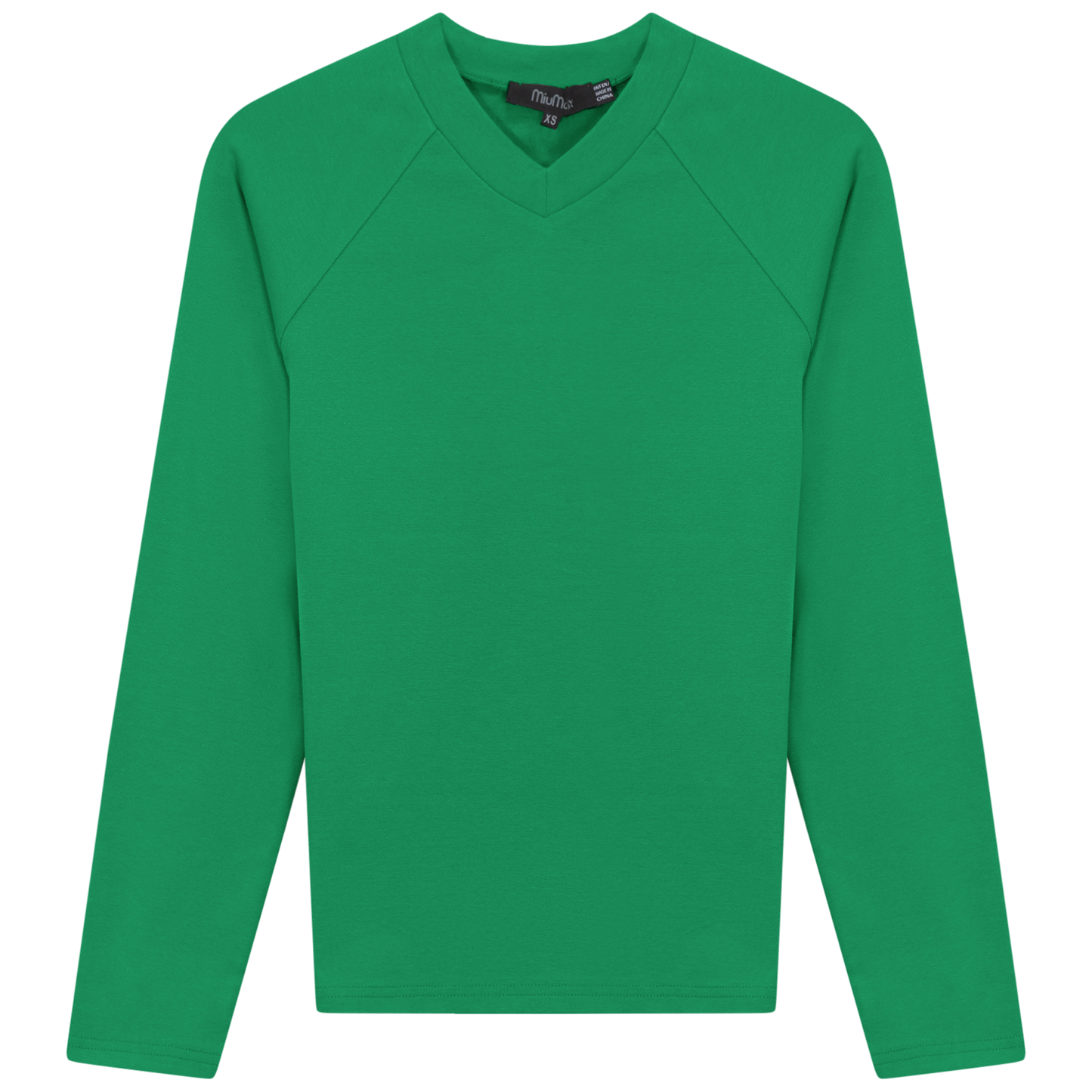 V Neck Raglan Top Apple