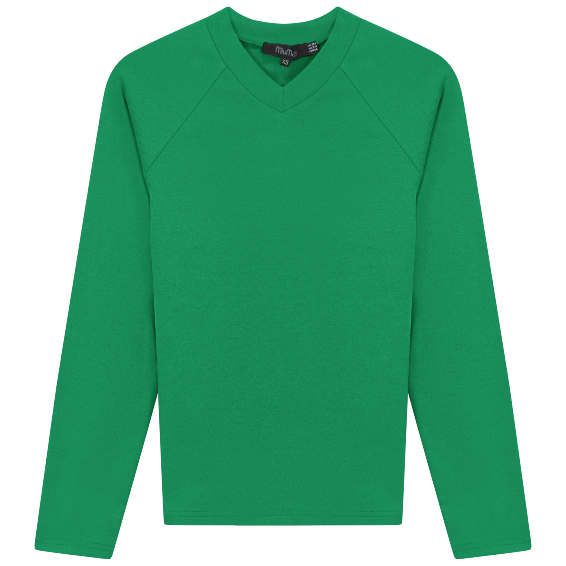 V Neck Raglan Top Apple