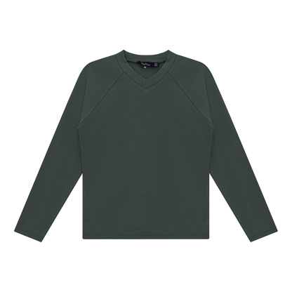 V Neck Raglan Top Basil