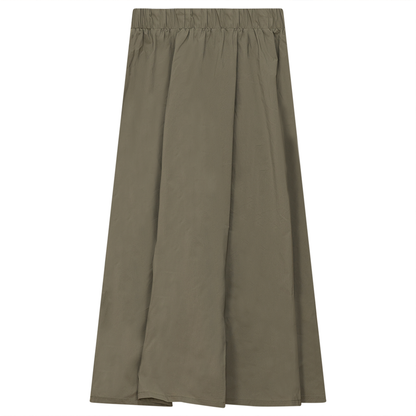 Flare Midi Skirt Stone