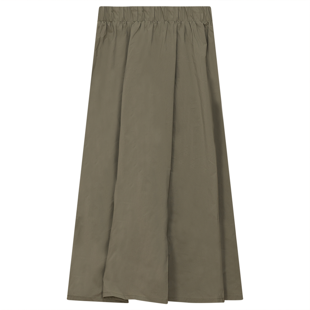 Flare Midi Skirt Stone