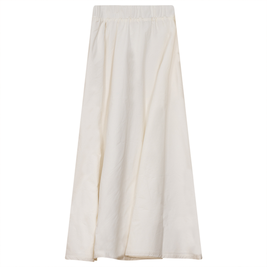 Flare Midi Skirt White