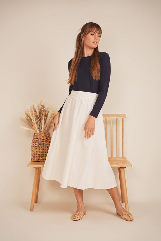 Flare Midi Skirt