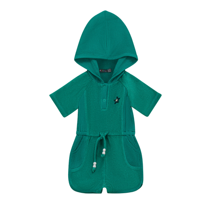 Cotton Terry Romper Kelly