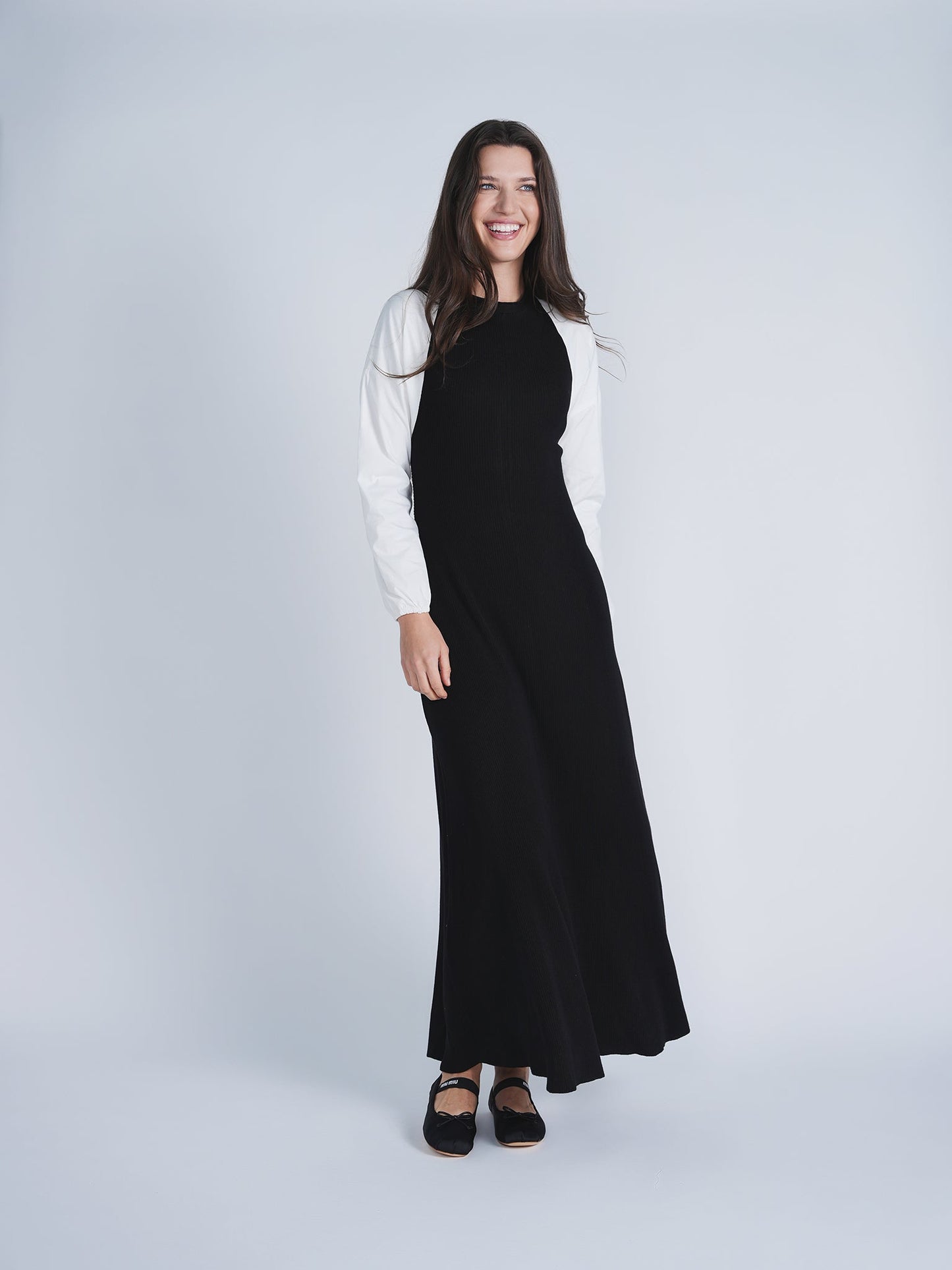 Knit Woven Maxi Dress