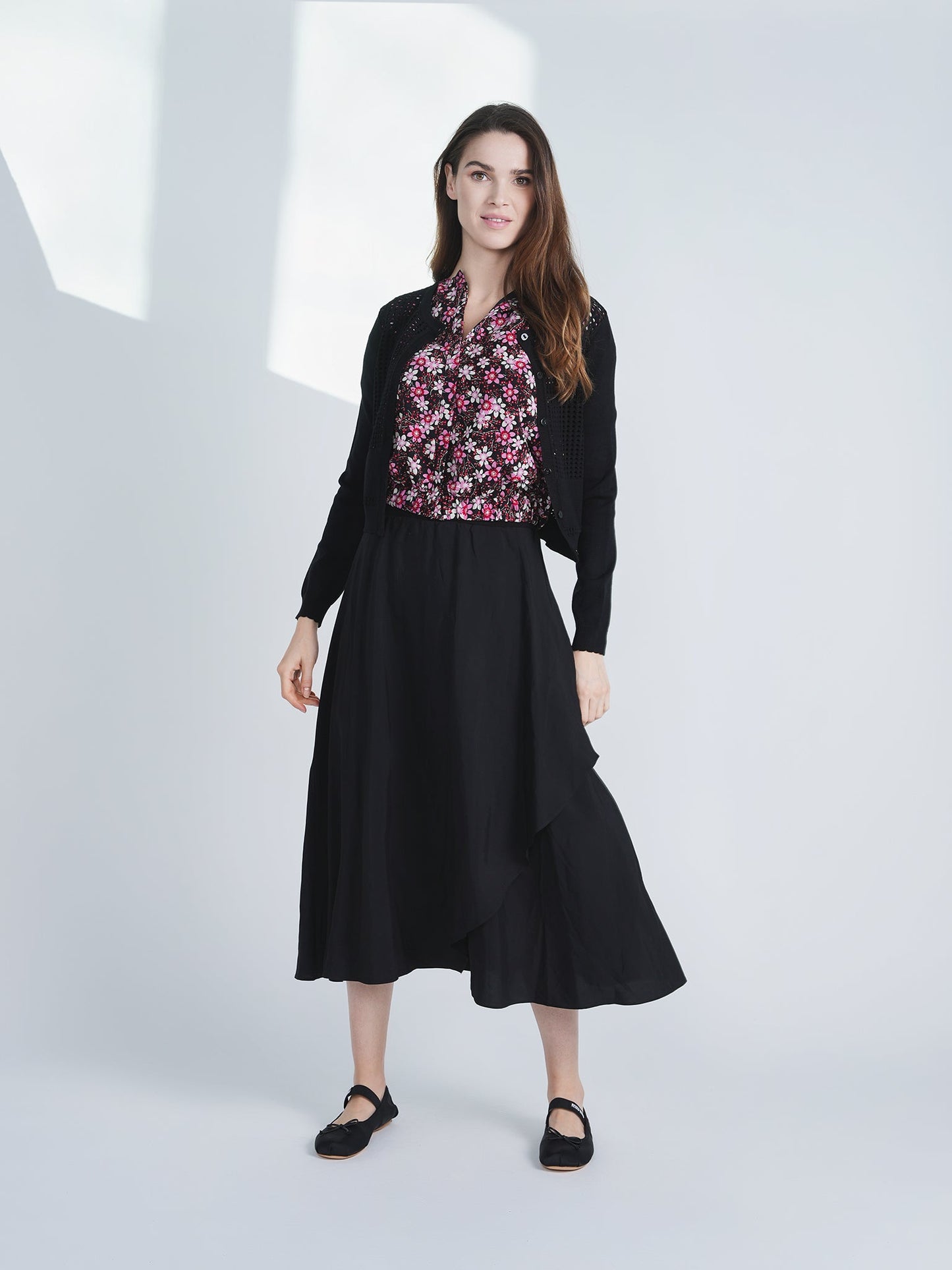 Woven Flare Wrap Skirt