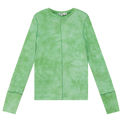 Tie Dye V-Neck Top Kelly