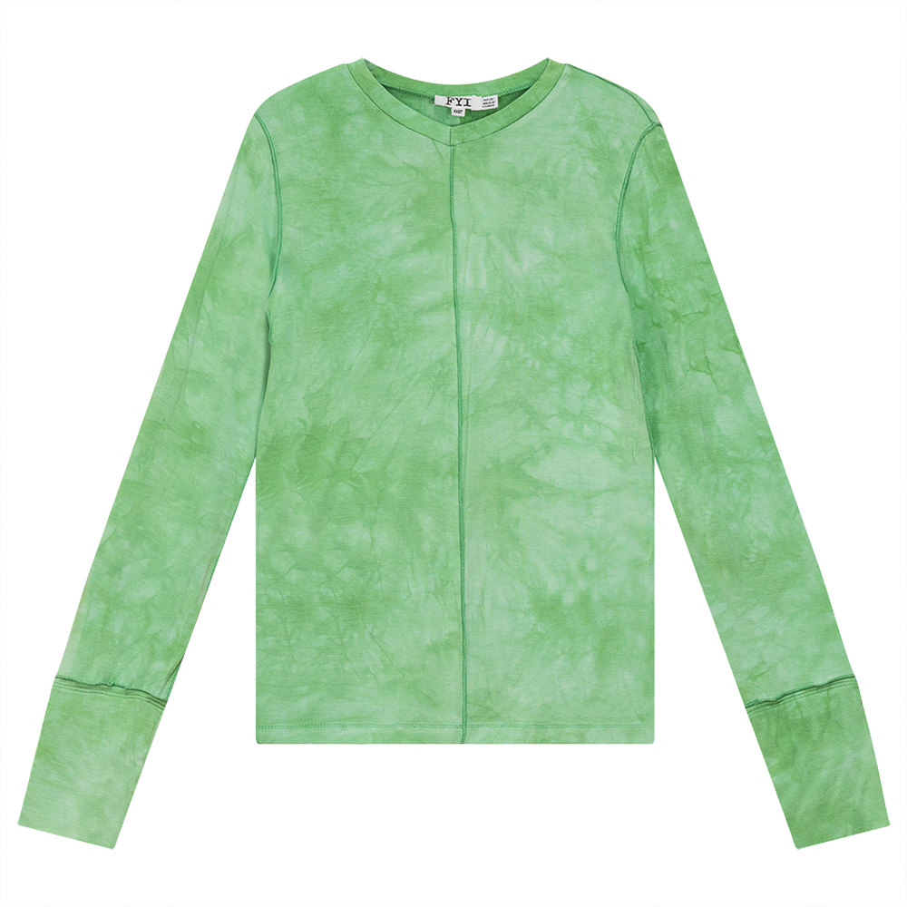 Tie Dye V-Neck Top Kelly