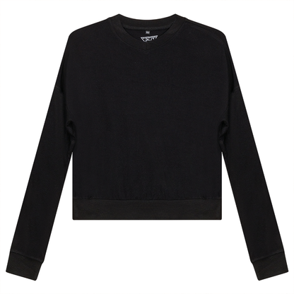 Knit Drop Shoulder Top Black