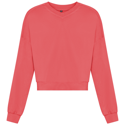 Knit Drop Shoulder Top Hot Pink