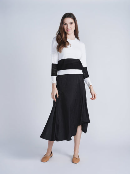 Woven Flare Wrap Skirt