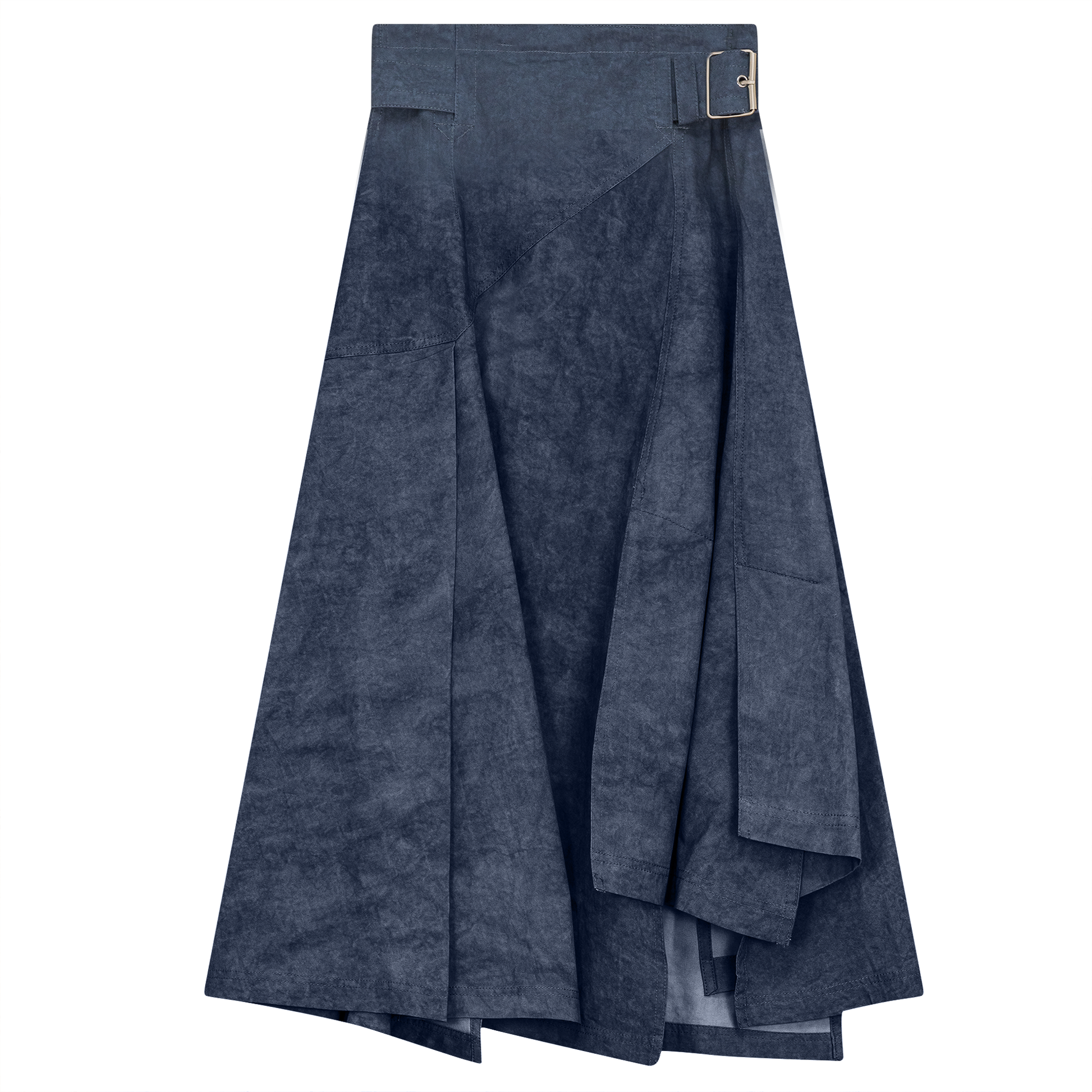 Skirt with Belt Buckle Denim