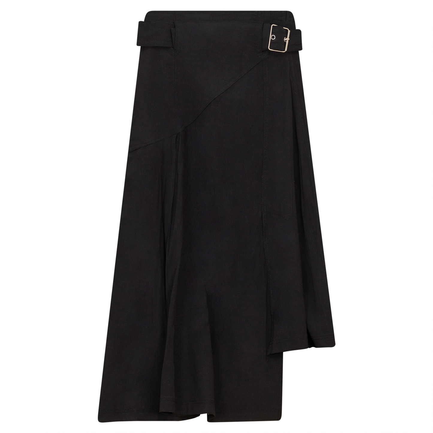 Skirt with Belt Buckle Black
