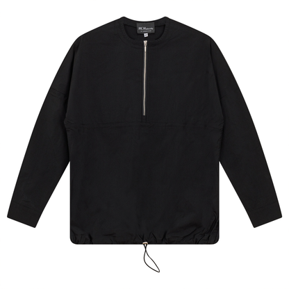 Maternity Cotton Henley Bungee Top Black