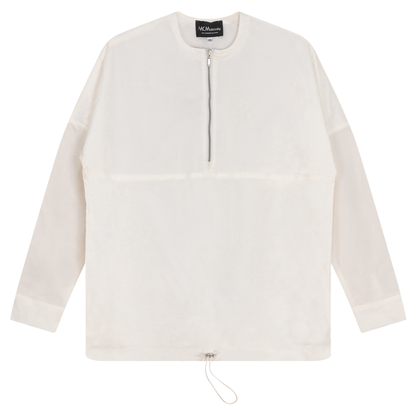 Maternity Cotton Henley Bungee Top White