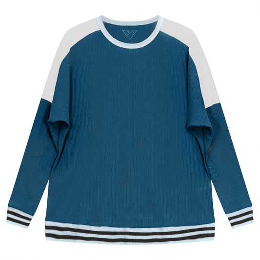 Maternity Dolman Combo Top Dark Teal