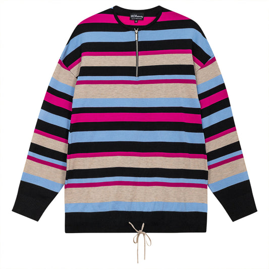 Maternity Stripped Bungee Sweater