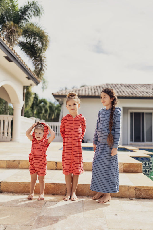 Stripped Terry Romper