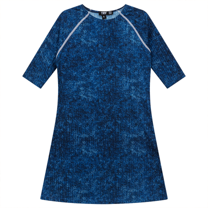 Distressed Rib Swim Dress