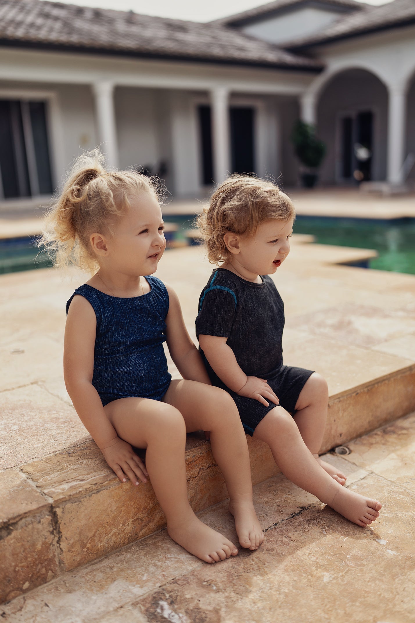 Distressed Rib Swimsuit