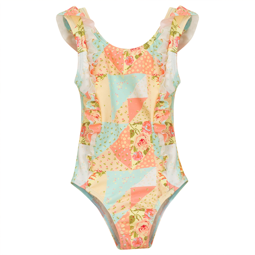 Floral Patch Printed Swimsuit Multi