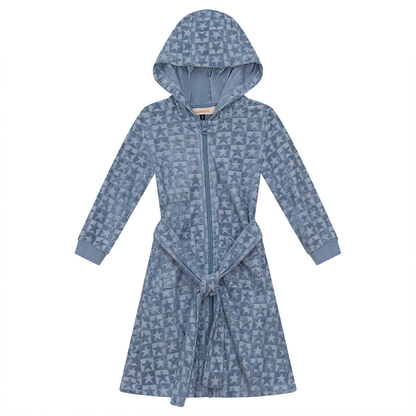 Checkered Star Terry Robe Denim