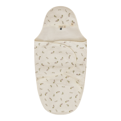 Printed Wrap Terry Towel Mauve Cream One Size