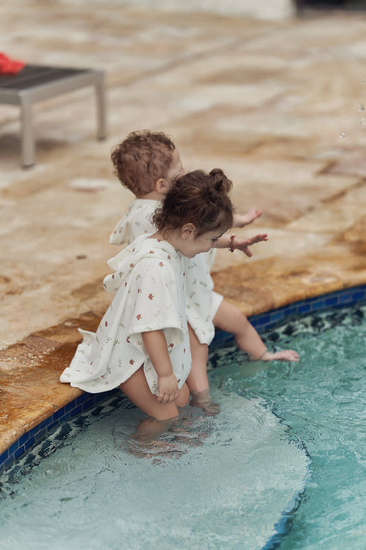 Printed Terry Poncho