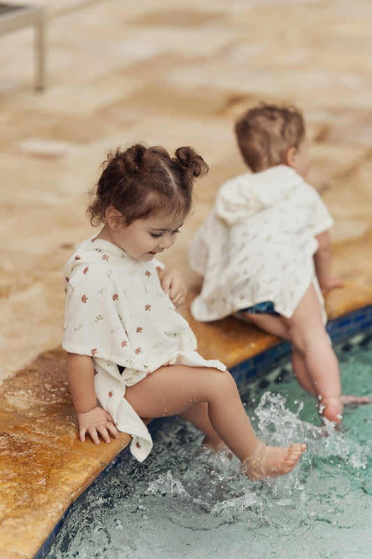 Printed Terry Poncho