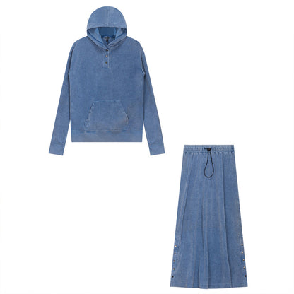 Terry 2pc Set Denim Wash