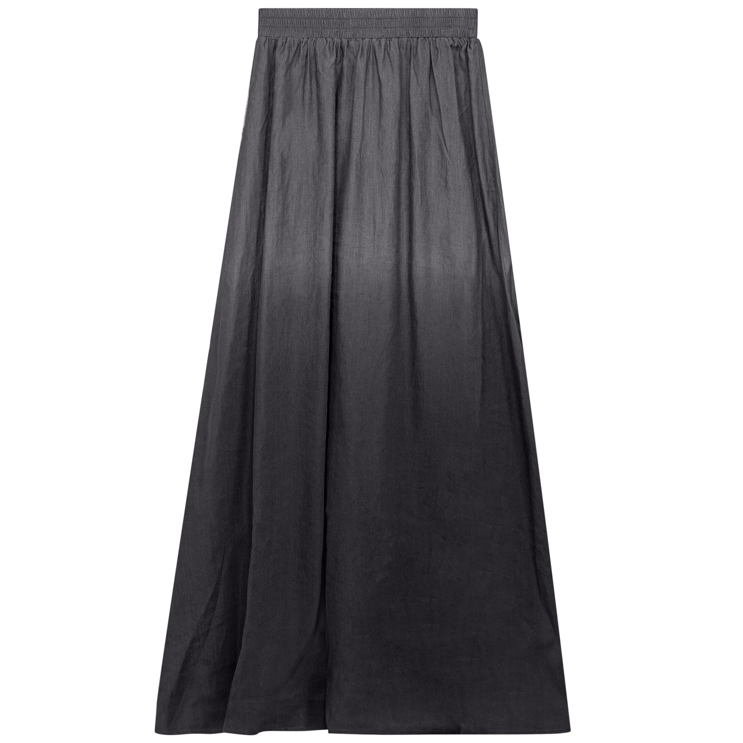 Denim Dip Dye Maxi Skirt Black Denim Wash