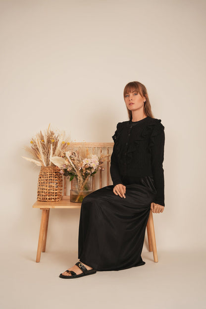 Cropped Crochet Knit Cardigan