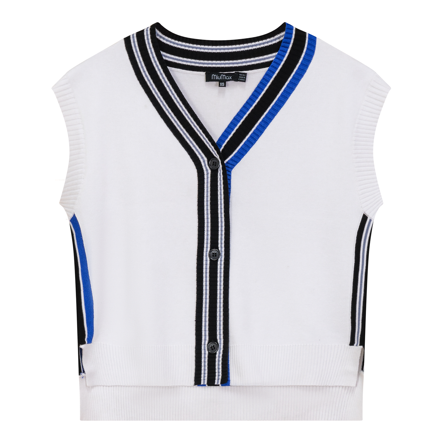 Knit Vest Cardigan White