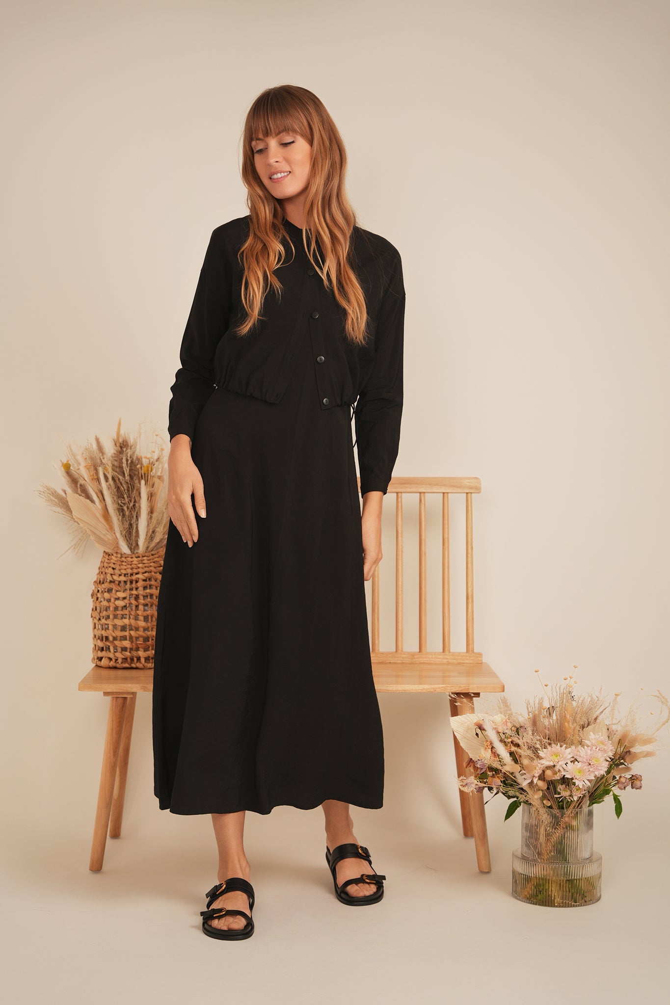 Tencel Cropped Bungee Blouse