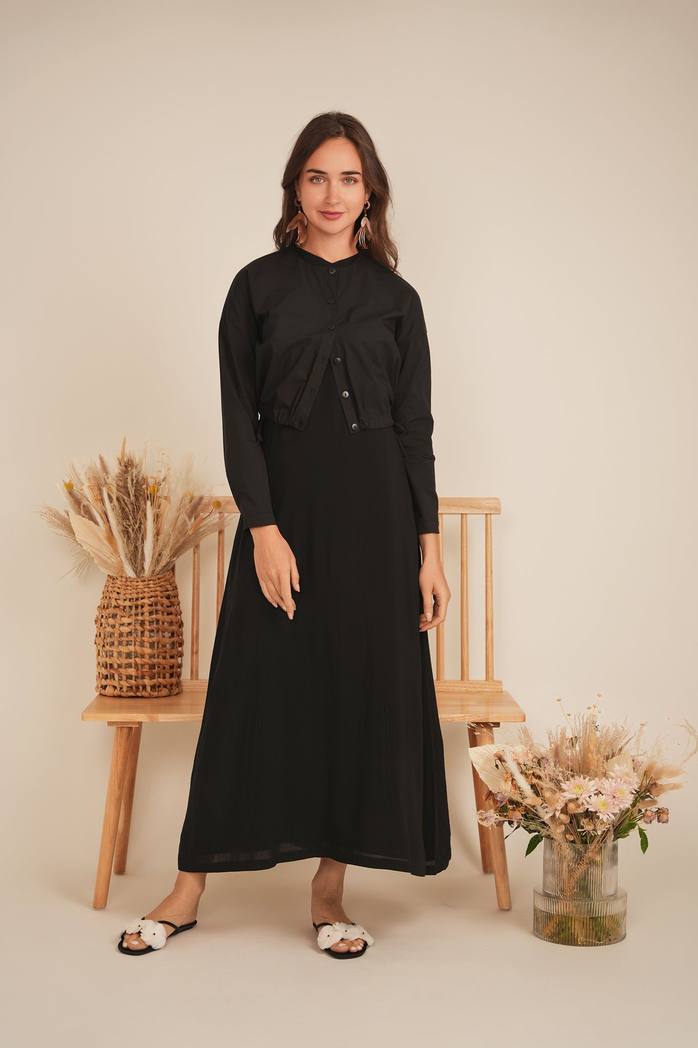 Cotton Cropped Side Tie Blouse