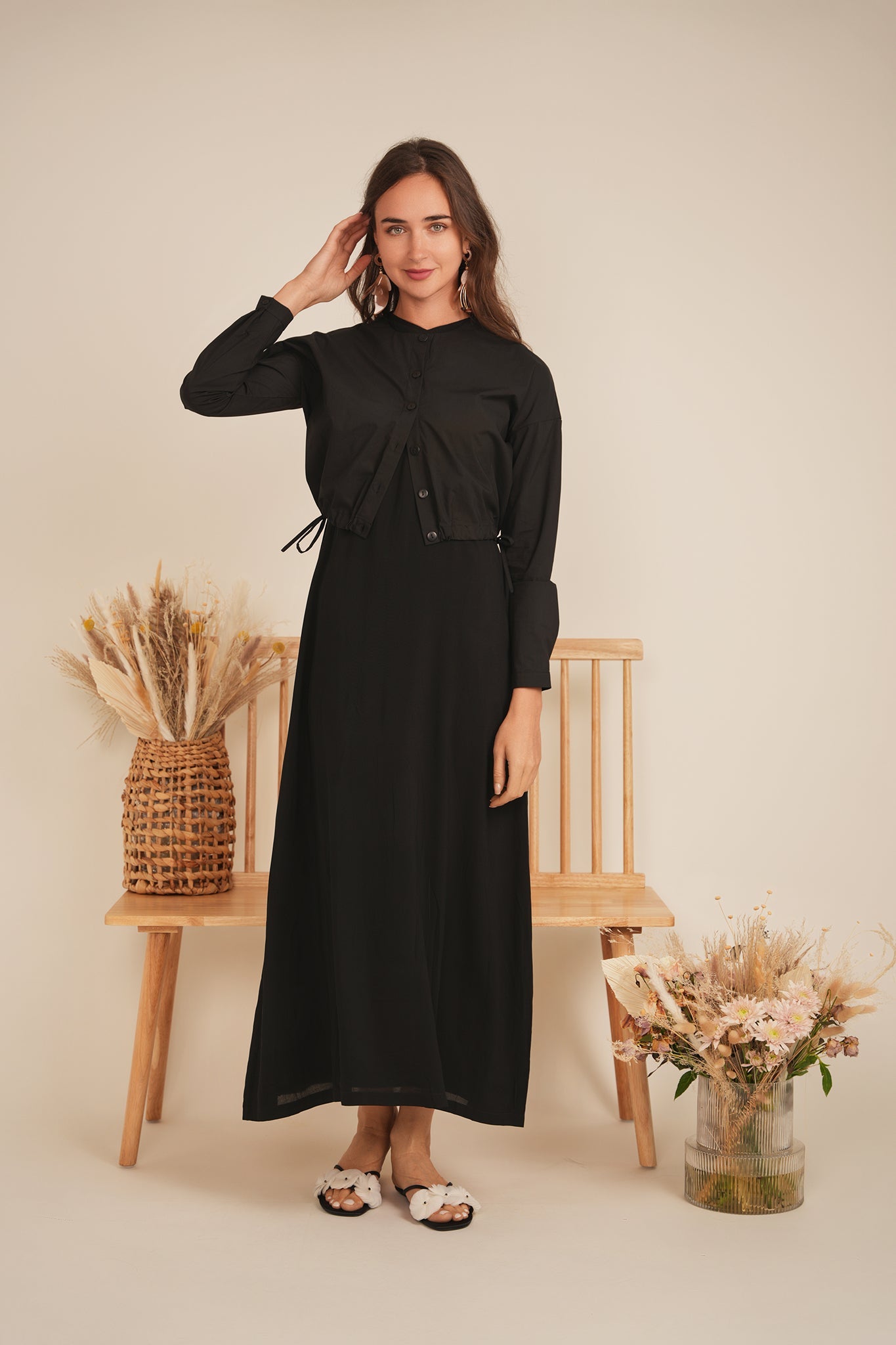 Cotton Cropped Side Tie Blouse