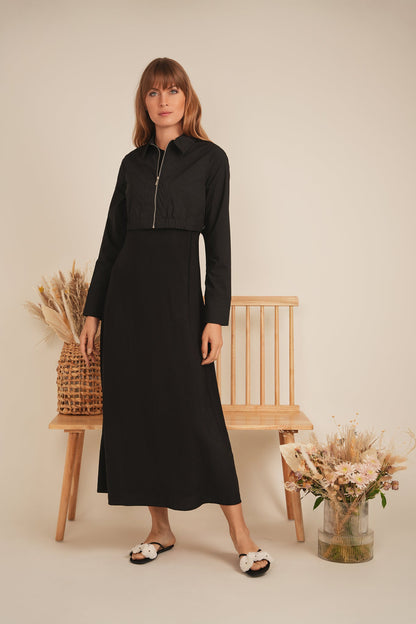 Cotton Cropped Ribbon Jacket