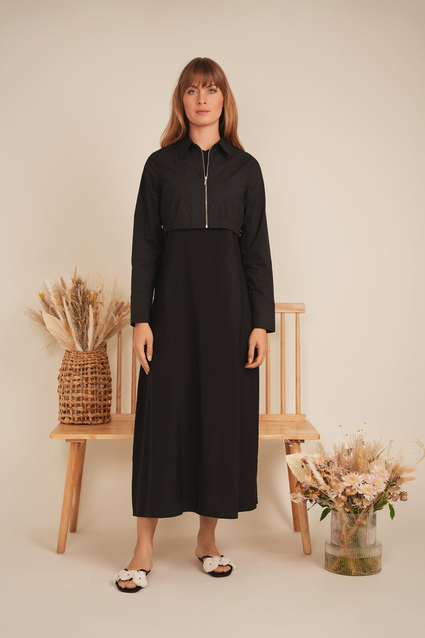 Cotton Cropped Ribbon Jacket