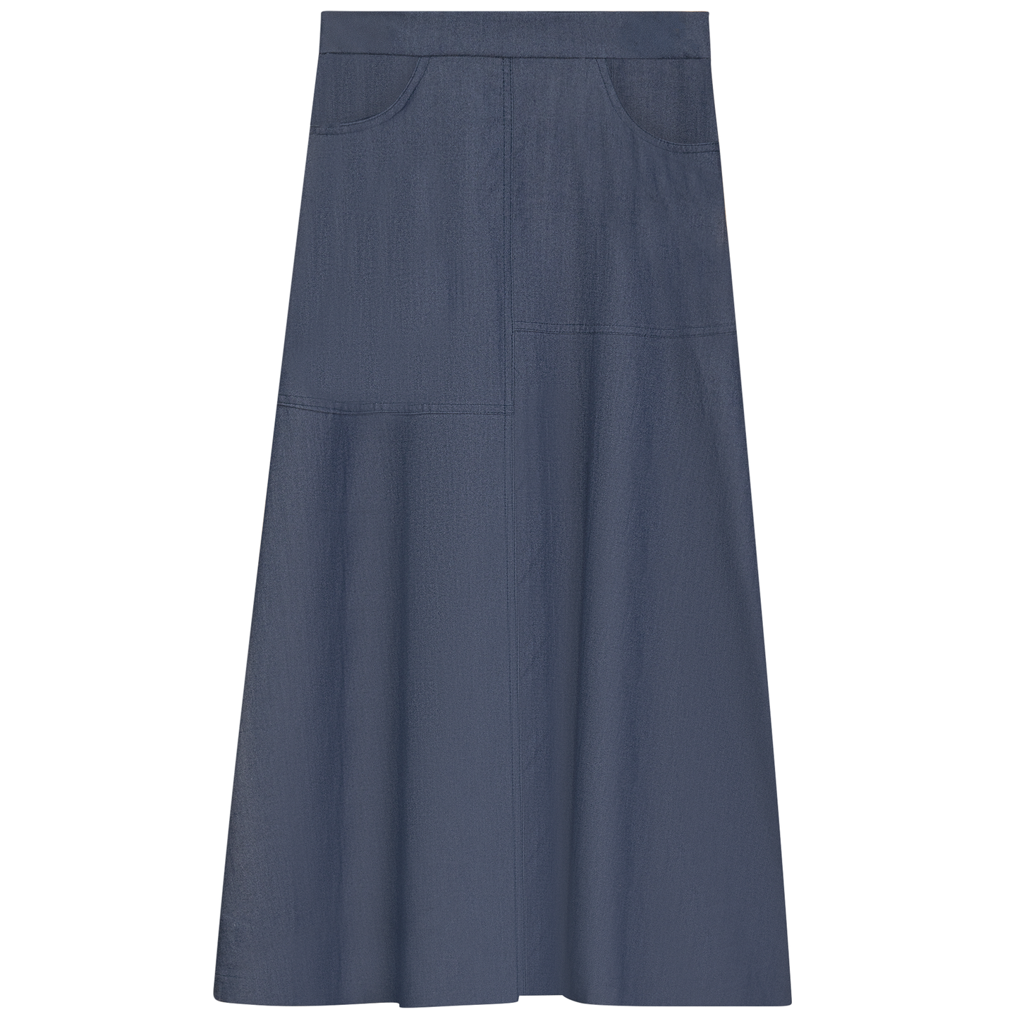 Denim Flare Skirt Dark Denim