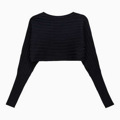 Cropped Dolman Sweater Dark Navy