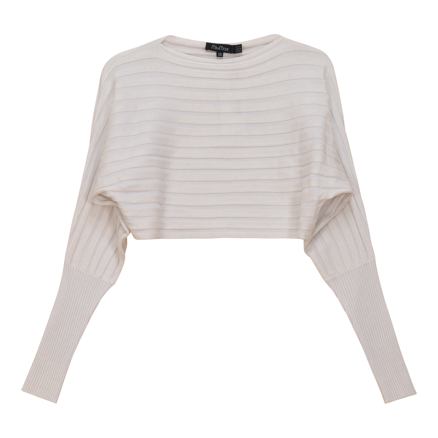 Cropped Dolman Sweater White