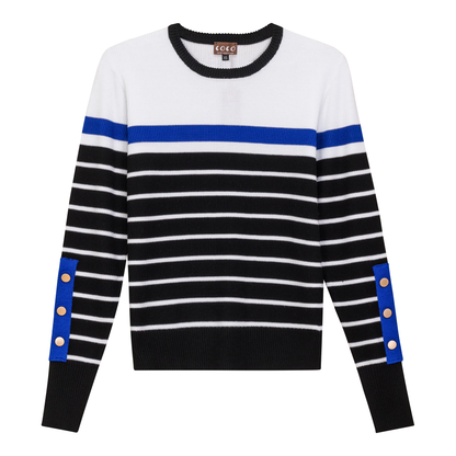 Stripped Sweater White Black