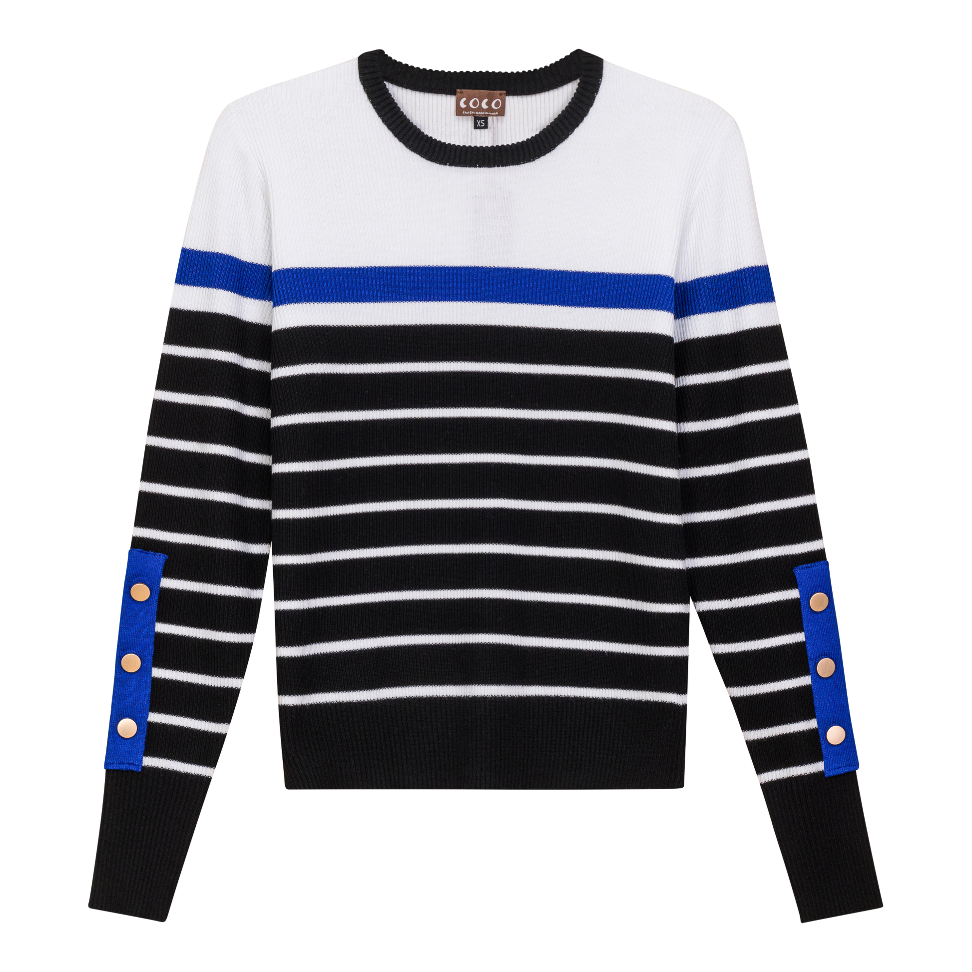 Stripped Sweater White Black
