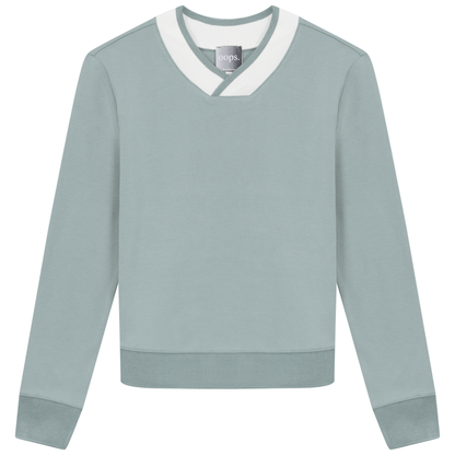 V Neck Sweatshirt Mint