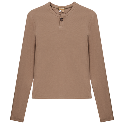 Short Henley Tee Sand