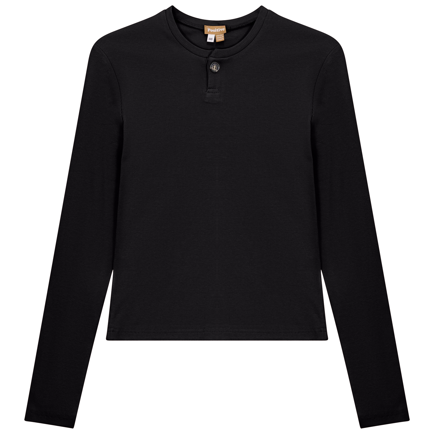 Short Henley Tee Black