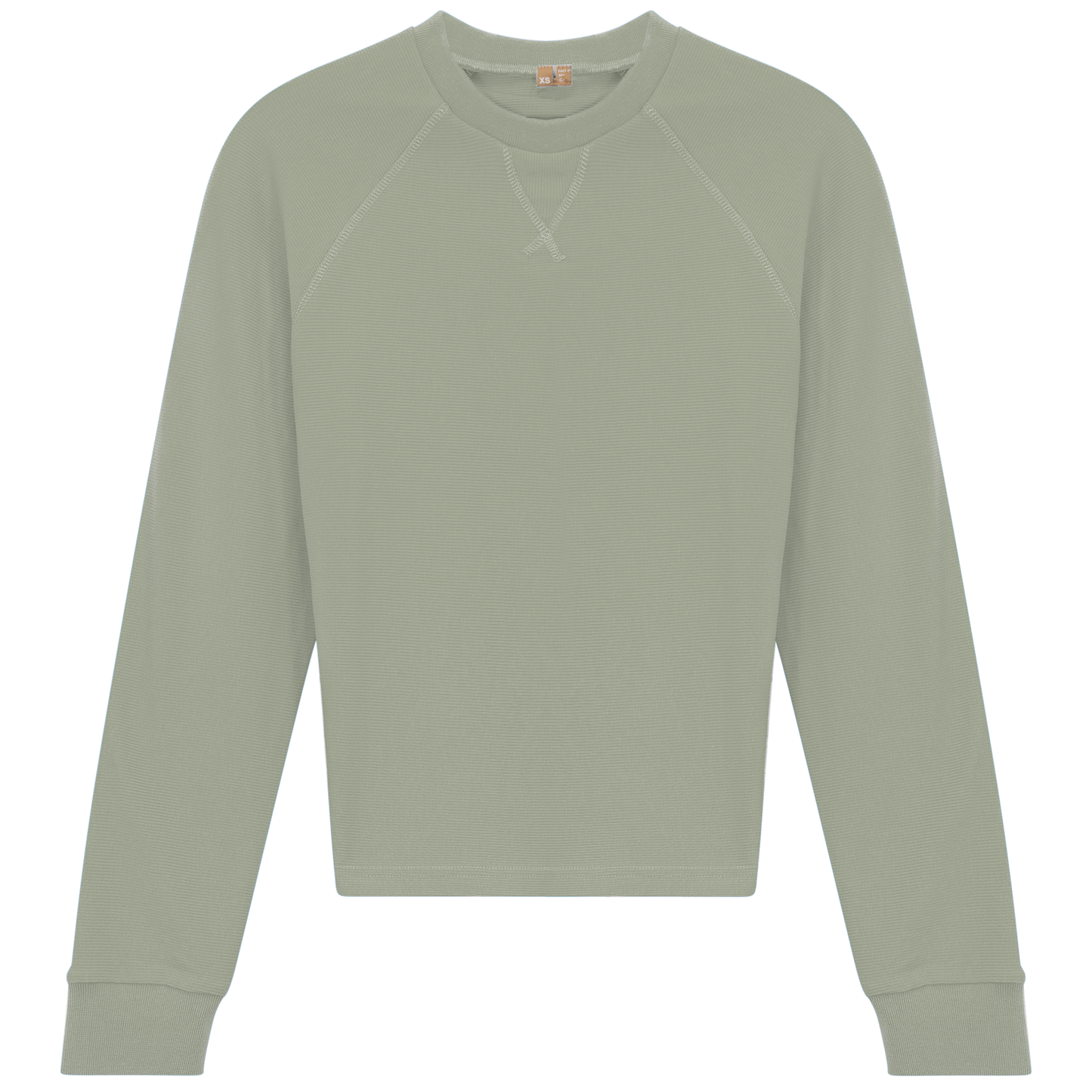 Raglan Sleeves Ribbed Tee Basil