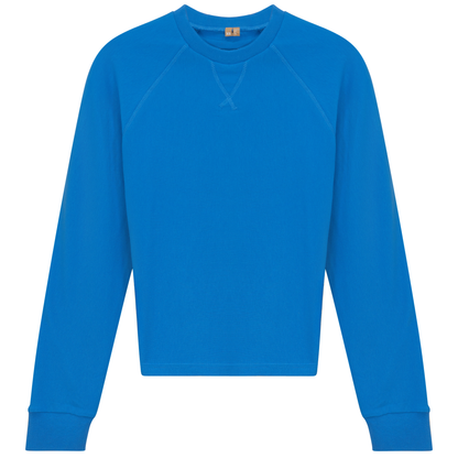 Raglan Sleeves Ribbed Tee French Blue